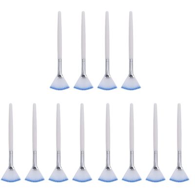 Beaupretty 12pcs Facial Fan Mask Applicator Brush Soft Ergonomic Design for Easy Application of Masks and Serums Beauty Tool for Skincare and