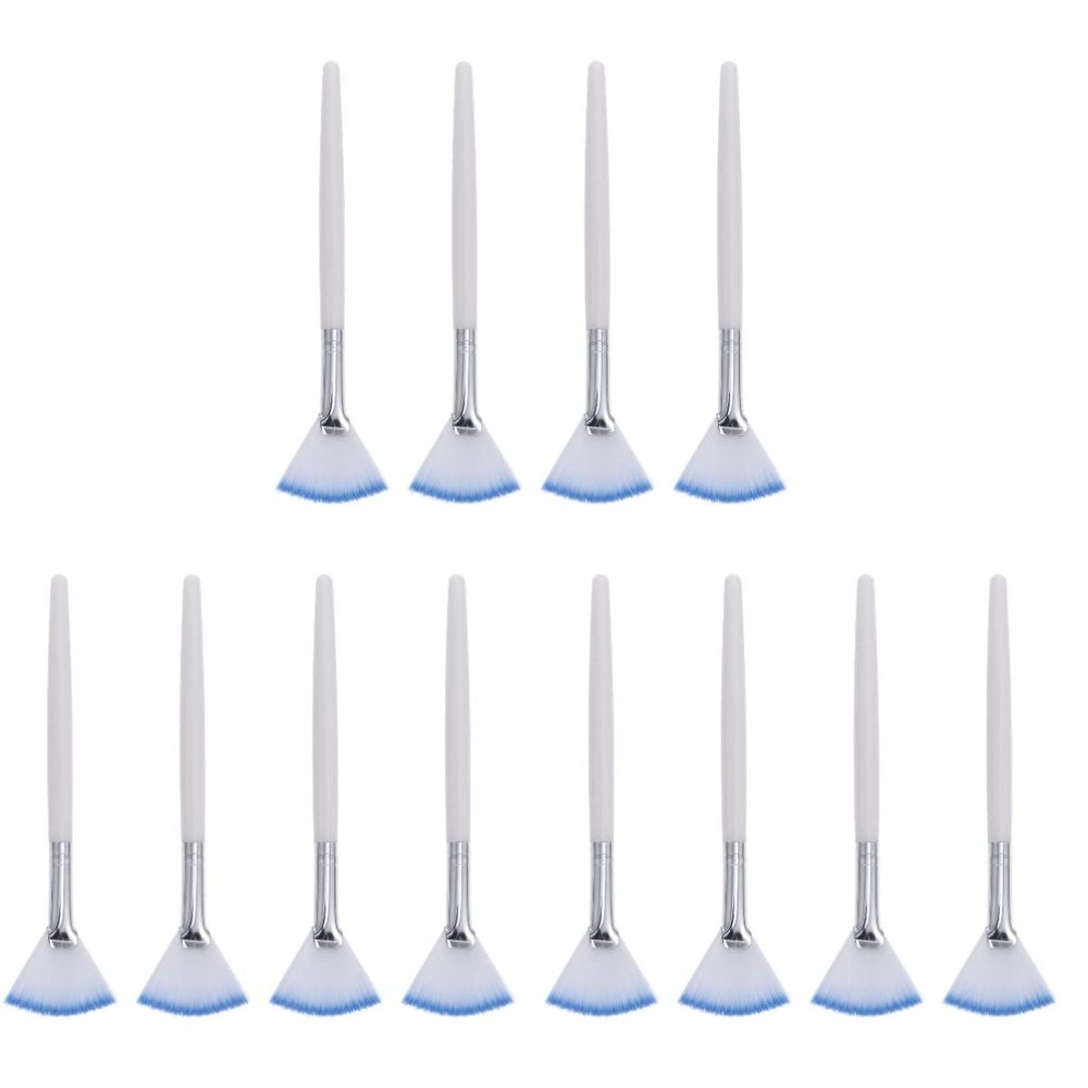 Beaupretty 12pcs Facial Fan Mask Applicator Brush Soft Ergonomic Design for Easy Application of Masks and Serums Beauty Tool for Skincare and