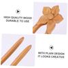 LALAFINA Retro U-shape Wood Hairpin Vintage Hair Stick Unique Hair Accessory for Women and Girls Elegant Floral Design for Weddings and Special Occasions view 2