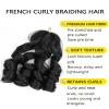 French Curl Braiding Hair 14 Inch Curly Braiding Hair Pre Stretched 8 Packs Short Black French Curl Crochet Braids for Box Braids with Curly Ends for Black Women (1B) view 2