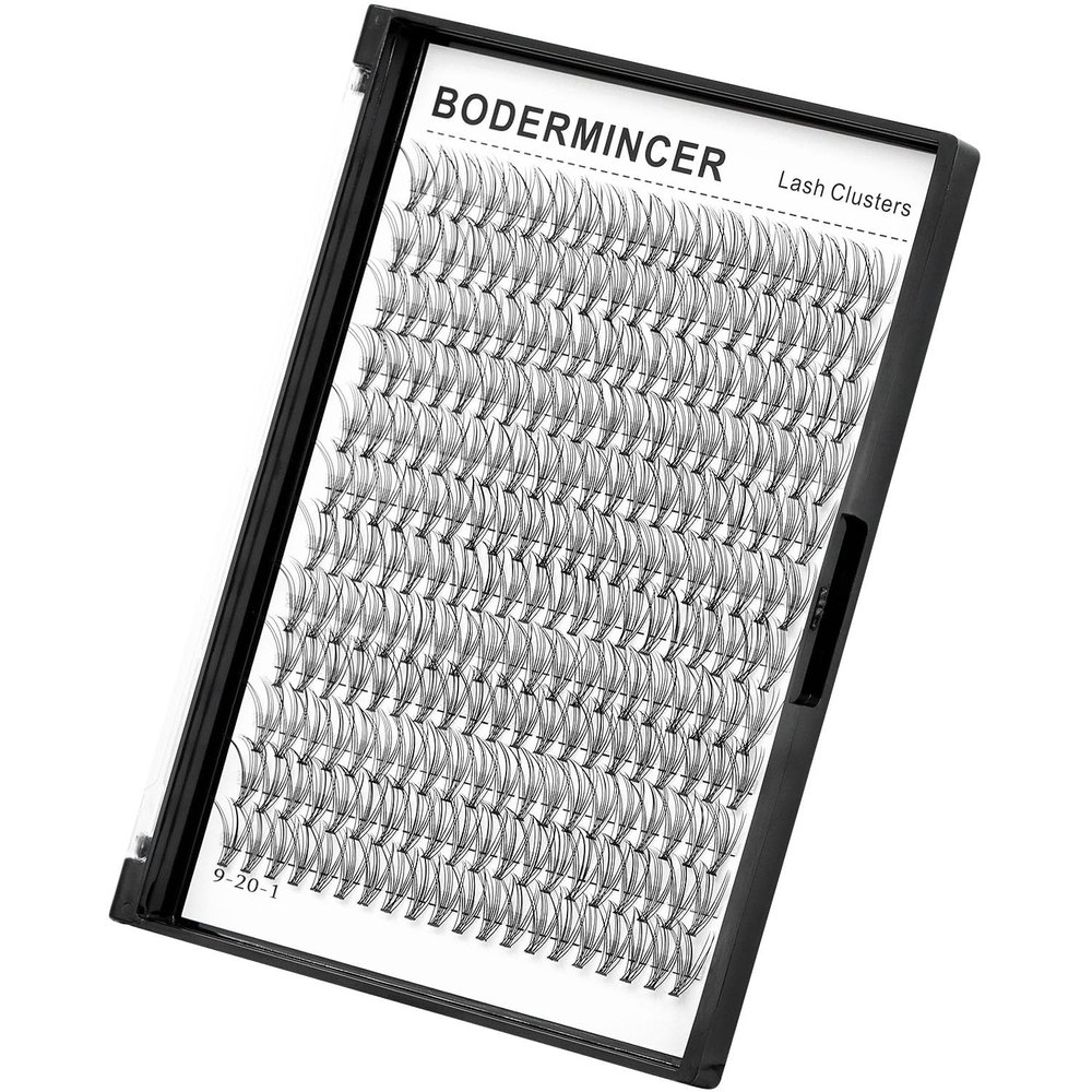 Bodermincer 10D Lash Clusters Wispy Eyelash Clusters 240pcs D Curl (10D-D Curl-12mm)