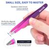 Eyebrow Tweezer Set, TsMADDTs 6PCS Tweezers Set for Women, Precision Tweezer for Eyebrows with Curved Scissor for Ingrown Hair, Hair Plucking Daily Beauty Tools (Pink&Purple) view 3