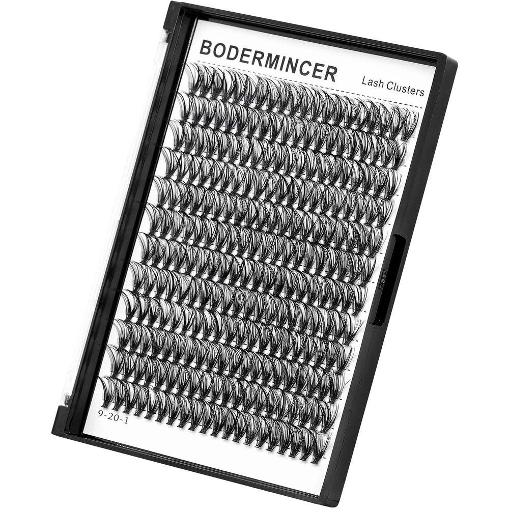 Bodermincer 20D Lash Clusters Wispy Eyelash Clusters 240pcs D Curl (20D-D Curl-12mm)