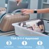 BAGSMART Clear Toiletry Bag, 3-Pack TSA Approved Travel Toiletry Bag Carry On Travel Accessories Bag Airport Airline Quart Size Bags water-resistant Makeup Bag for Women view 3
