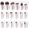 Makeup Brushes with Case, MAANGE 18 Pcs Professional Makeup Brush Set Premium Synthetic Face Kabuki Brush Kit Foundation Blush Powder Eyeshadow Brushes Set Christmas Gift (Pinkgold) view 2