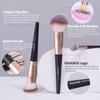 Makeup Brushes, MAANGE 18 Pcs Professional Makeup Brush Set Premium Synthetic Face Kabuki Brush Kit Foundation Blush Powder Eyeshadow Brushes SetBlack Gold) view 3