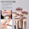 Makeup Brushes, MAANGE 18 Pcs Professional Makeup Brush Set Premium Synthetic Face Kabuki Brush Kit Foundation Blush Powder Eyeshadow Brushes SetBlack Gold) view 4