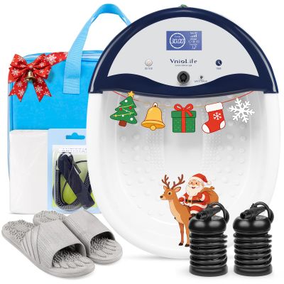 VnioLife Ionic Foot Bath Detox Machine, Ion Detox Foot Bath Cleanse, Foot Detox Spa with Wrist Strap, Arrays, Slippers | LCD Display, Time Setting