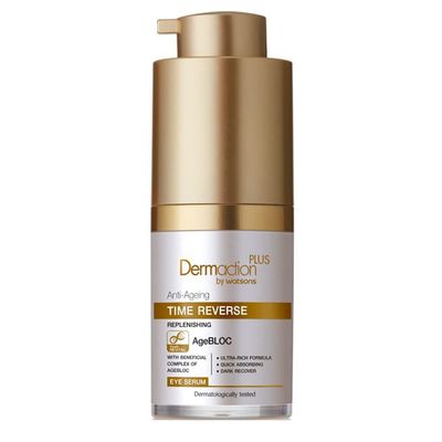 Dermaction Plus Anti-Ageing Time Reverse Replenishing Eye Serum 15ml.
