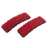 2PCS Rhinestones Snap Hair Clips for Women Girls Rectangular Hairpins Korean Barrettes Hair Accessories Red view 1