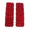 2PCS Rhinestones Snap Hair Clips for Women Girls Rectangular Hairpins Korean Barrettes Hair Accessories Red view 3