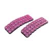 2PCS Rhinestones Snap Hair Clips for Women Girls Rectangular Hairpins Korean Barrettes Hair Accessories Pink view 1