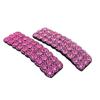 2PCS Rhinestones Snap Hair Clips for Women Girls Rectangular Hairpins Korean Barrettes Hair Accessories Pink view 2