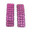 2PCS Rhinestones Snap Hair Clips for Women Girls Rectangular Hairpins Korean Barrettes Hair Accessories Pink view 3