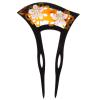 LALAFINA 1pc Accessory Women Hairstyle U- Retro U- shaped Pin Antique U Hanfu Hairstyle, Prong for Clips Women, Girls Accessories U- shape Yellow Wooden Classical Flower French Clip, view 1