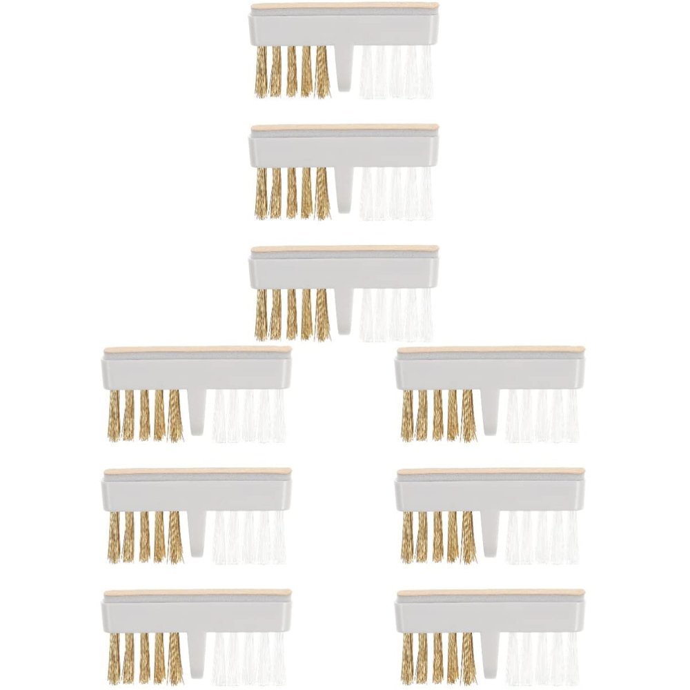 Beaupretty 9pcs Copper Wire Nail Art Cleaning Brushes for Nail Drill Bits and Polishing Compact Reusable and Multi-functional Manicure Tools