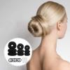 KALLORY 9sets Hair Donut Bun Makers for Women U-shaped Hairpins High Elastic Hair Ties for Creating Elegant Buns Chignons Ponytails Per view 3