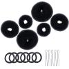 KALLORY 9sets Hair Donut Bun Makers for Women U-shaped Hairpins High Elastic Hair Ties for Creating Elegant Buns Chignons Ponytails Per view 4