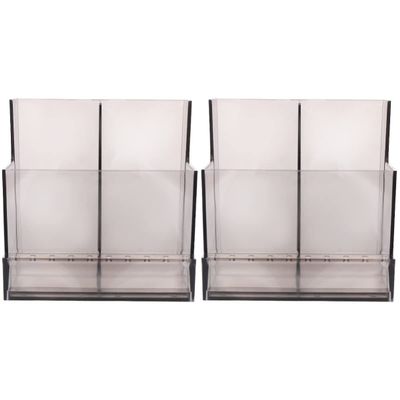 FOMIYES 2pcs Nail Art Polisher Holder Manicure Grinding Rack Storage for Nail Drill Bits Easy to Clean Display Box Design