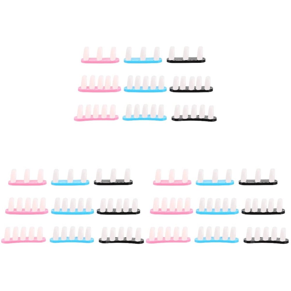LALAFINA 27pcs Nail Art Practice Stand Fake Nail Tips Compact and Lightweight Holder for Salon and Home Use for Art Artists and Beginners