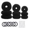 LALAFINA 9sets Hair Bun Maker Kit U-shaped Hairpins Elastic Bands and Donut Bun Tools for Easy Hairstyles for Women Hair Styling Each view 2