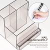 1pc Display Tools Case Holder Stand Polishes Bottle Professional Nails Polisher Base Manicure Plastic Head Lipstick Rack Women Polishing Stands Organizers Bits Container view 4
