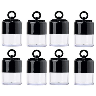 FRCOLOR 8pcs Portable Loose Powder Cases Detachable Lid for Travel Makeup Storage Lightweight and Convenient Cosmetic Powder Box