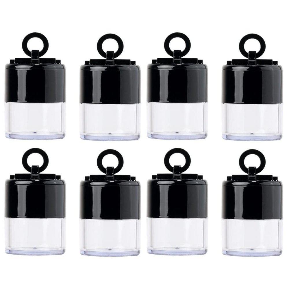 FRCOLOR 8pcs Portable Loose Powder Cases Detachable Lid for Travel Makeup Storage Lightweight and Convenient Cosmetic Powder Box