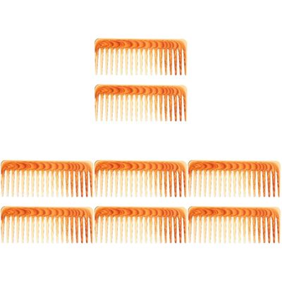KALLORY 8pcs Wide Tooth Plastic Comb for Hair Styling and Detangling Portable Hairdressing Tools for Curly Thick and Hair and Easy to Clean
