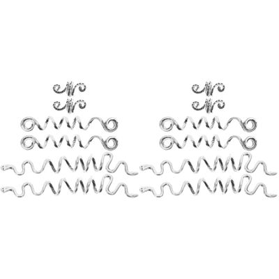 KALLORY 12pcs Spiral Braids Cuff Coil Adjustable Coils Hair Clip Charms Beards and Braid Spring Metal Men Rings Dreadlock Dread for Women Decor Girls Accessories