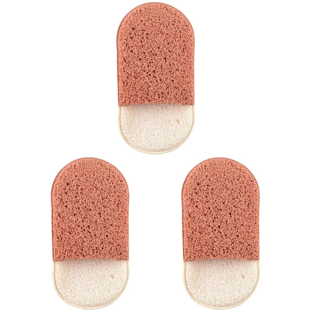 FRCOLOR 3pcs Makeup Sponges for Face Facial Puff Deep Pore Cleansing Travel Toiletries Random Color