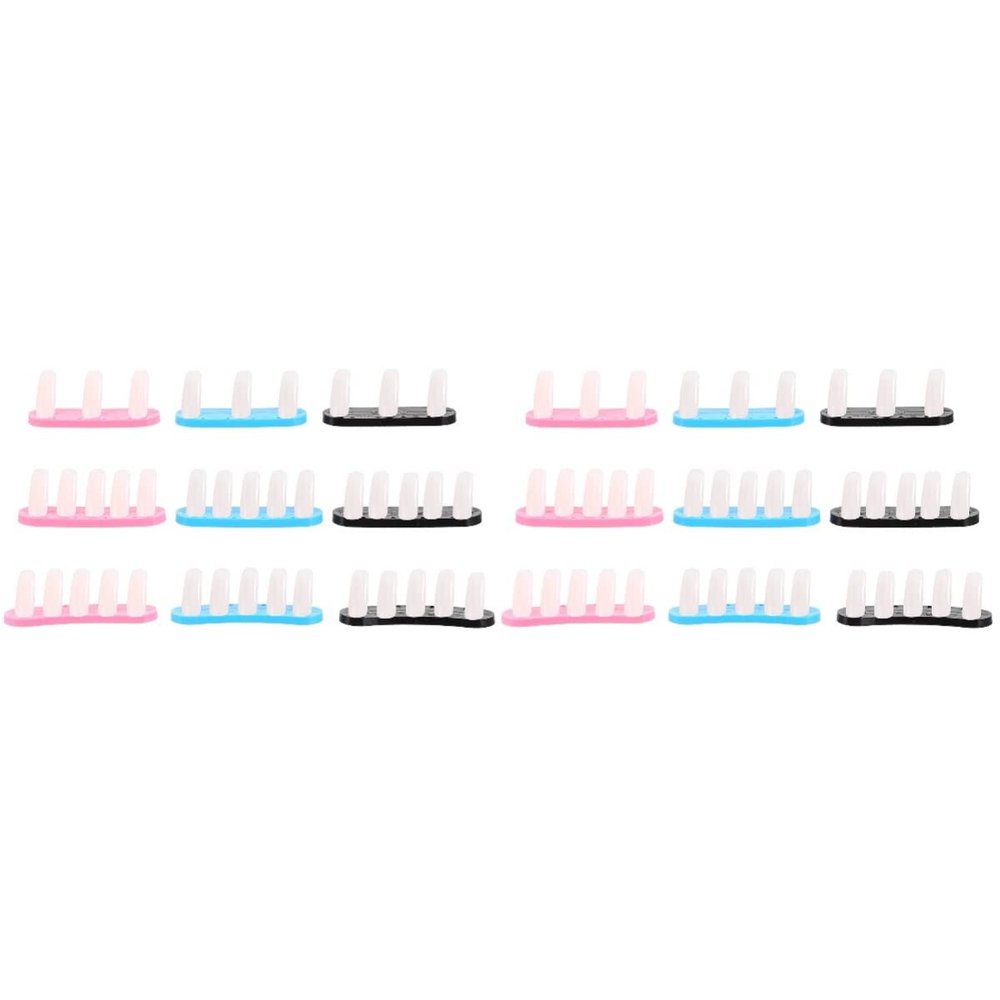 LALAFINA 18pcs Nail Art Practice Stands Fake Nail Tips Display Holder for Manicure Training Salons and Studios