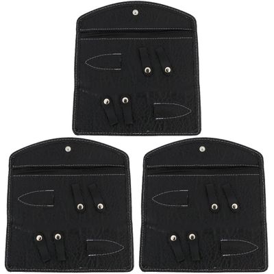 3pcs Black Scissors Bag Hairdresser Scissor Pouch Pouch Case Hair Stylist Bag Hair Stylist Salon Holder Barbershop Case