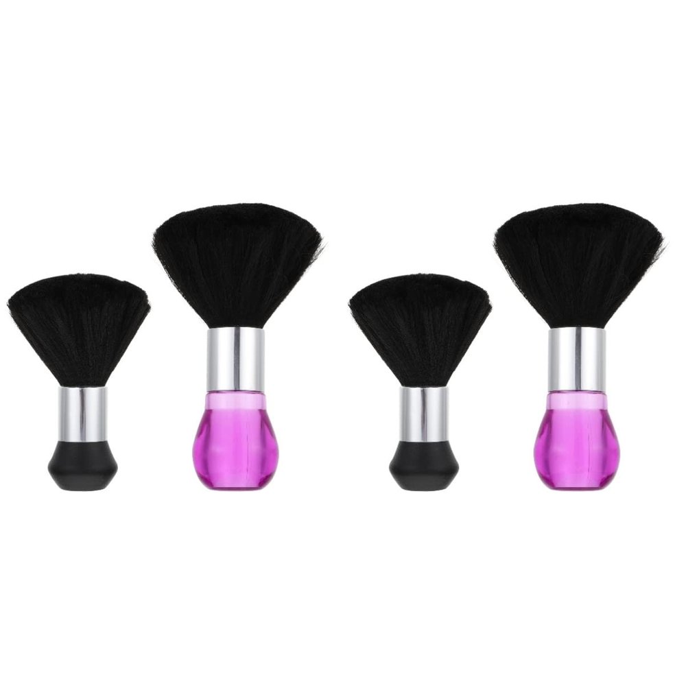 LALAFINA 4pcs Hairdressing Brushes for Barbershop Haircut Cleaning Broken Hair Brushes for Hair Salon Use Easy to Clean and Comfortable Skin