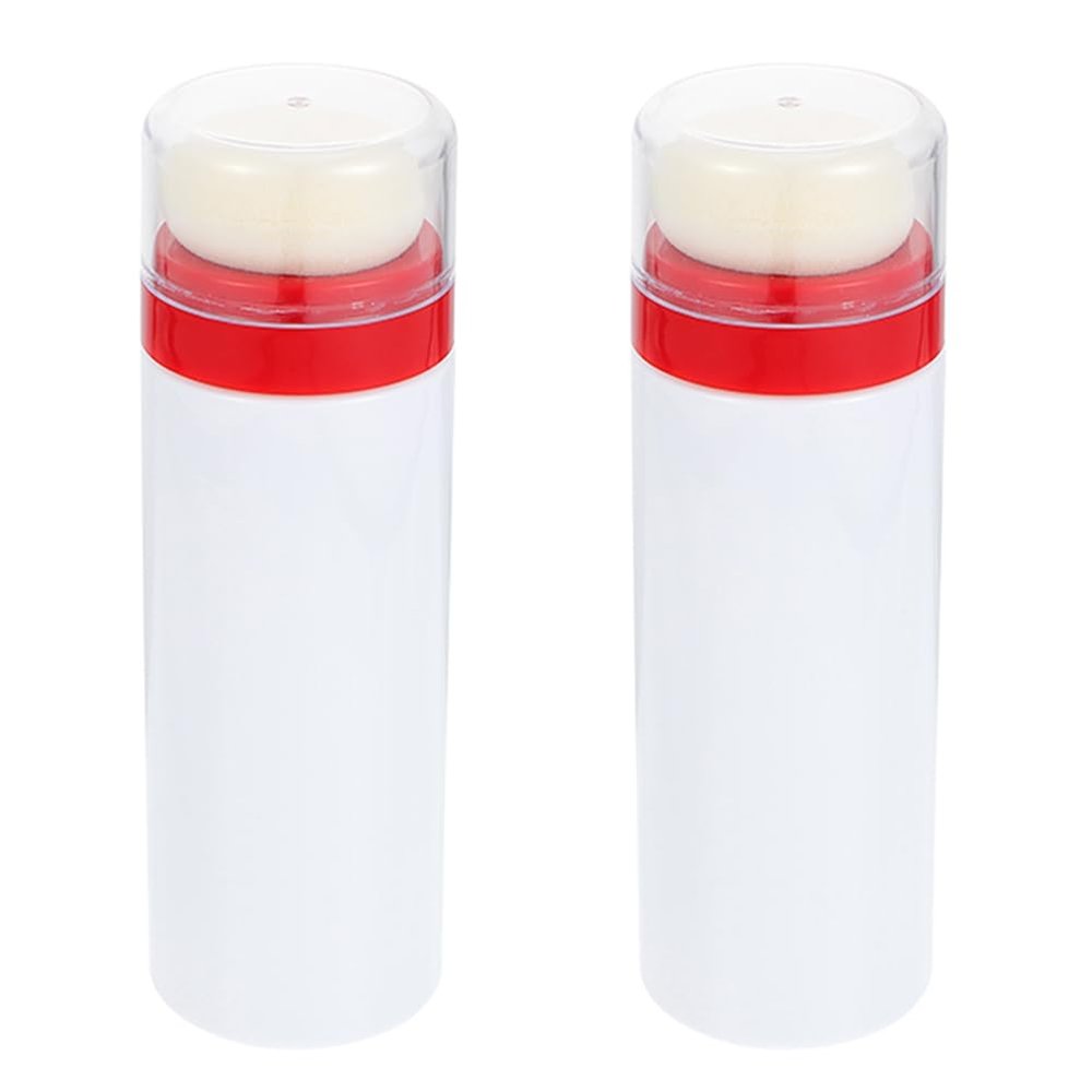 Kichvoe 2Pcs Toddler Powder Puff Box Empty Dispenser - Travel Body Powder Jar with Puff | Even Application Makeup Empty Case for Gentle Skin Care