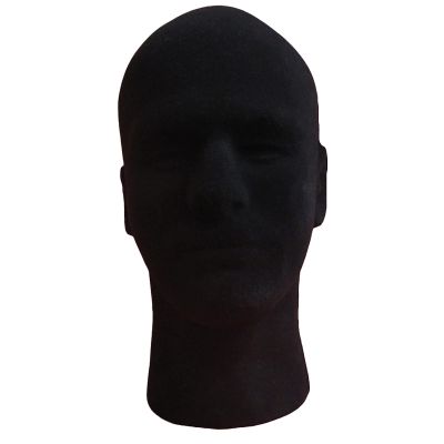 Vermon Mannequine Head Black Glasses Stand Practical Black Mannequin Model Head for Hair Salon Black
