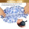 Shower Cap for Women Reusable Waterproof, Double Waterproof Layers Large Shower Cap, Plastic Shower Caps with PEVA Lining Bathing Cap Adjustable Elastic Band Hair Cap for Shower view 2