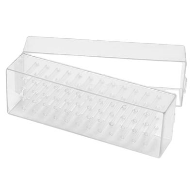 Beaupretty Box Nail Head Case Heads Sturdy Container Bits Tool Manicure Salon Clear Holes Drill Grinding Plastic Organizing Professional Display Art Practical with Storage Machine