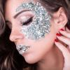 MEICOLY Silver Body Glitter,Music Festival Outfits for Women,Face Glitter Gel Festival Accessories,Chunky Glitter Face Paint,Mermaid Sequins Hair Glitter Makeup,Sparkle Body Glitter Gel for Women Kids view 2