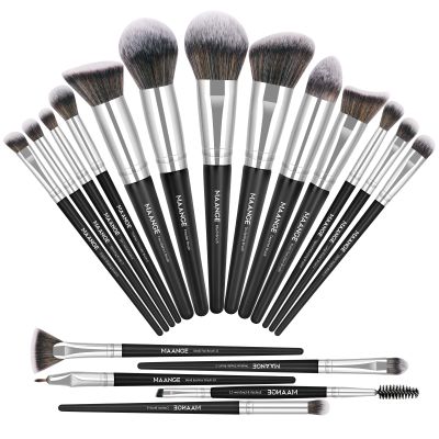 Makeup Brushes, 18 Pcs Professional Premium Synthetic Make Up Brushes, Foundation Powder Concealers Eye Shadows Makeup Brush Set