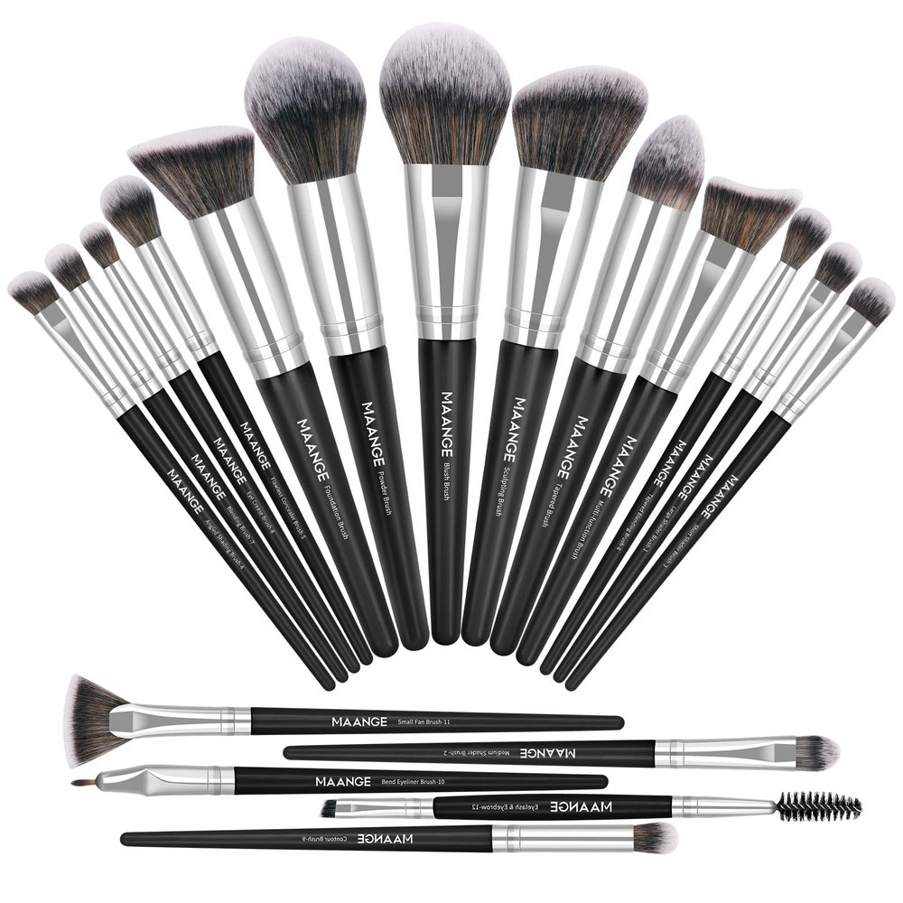 Makeup Brushes, 18 Pcs Professional Premium Synthetic Make Up Brushes, Foundation Powder Concealers Eye Shadows Makeup Brush Set