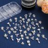 48 Pcs Dangle Nail Charms Luxury Rhinestones for Nails Heart Charms Silver Nail Gems Crystal Metal Nail Diamonds Stones for 3D Nails Art Decoration Jewelry Making, 24 Styles view 4