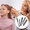 KALLORY 10pcs Carbon Fiber Hair Comb Professional Detangling Brush Tail Comb for Home Salon Styling Wide Fine Tooth Designs Lightweight Heat- for All Hair Types view 2