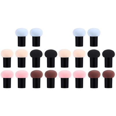 Beaupretty 20pcs Mushroom Makeup Sponge Puff Dual-use Cosmetic Applicators for Foundation Blush and Concealer Skin-friendly Design
