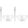 FRCOLOR 24pcs Transparent Facial Mask Mixing Bowl Soft Applicator Brush for Skin Care Portable Beauty Tool for Home and Travel Use view 1