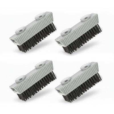 Grip Clean Nail Brush for Cleaning Fingernails  Heavy Duty Nail Brush with Extra Stiff Bristles - Fingernail Brush & Nail Scrubber Brush with Suction Cup Backing for Men & Women - 4 Pack