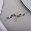BERYUAN Peacock Blue Simple Crystal Hair Comb for Women Wedding Bridal Handmade Accessory Rhinestone Hairpiece Prom Banquet (peacock blue) view 2
