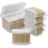 800 Count Bamboo Cotton Swabs, 3 Inch Cotton Swabs for Ears, Nail Art, Makeup, Household Cleaning view 1