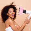 Universal Hair Diffuser Adaptable Hair Dryer Attachment for Blow Dryer Nozzles from 1.7 to 2.2 inch Diameter (Pink with Shampoo Brush) view 4