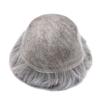 Healthlif Breathable Toupee For Men Real Human Hair System Undetectable Lace Mens Hairpiece Natural Hairline Men Toupee 7x9#1B80#1B Off Black+80% Grey 100% Density view 4